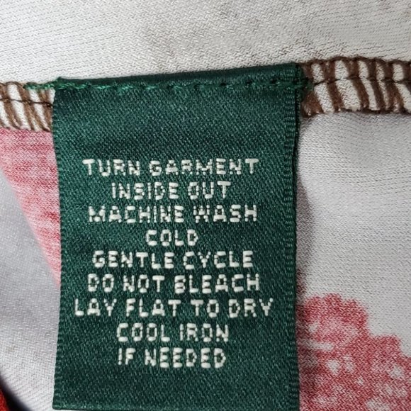 Lauren Ralph Lauren Brown Tan Rust Red Aztec Indian Pattern Surplice Top Size S - Picture 12 of 13